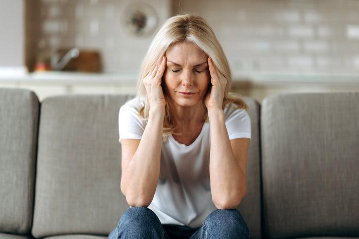 woman with headache