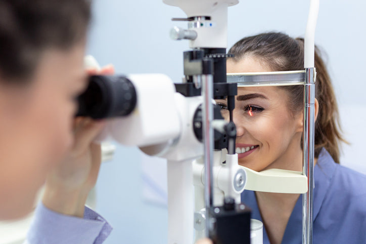 woman getting an eye exam