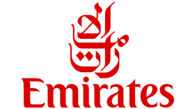 Emirates Airlines official red logo used for brand partnership and promotions